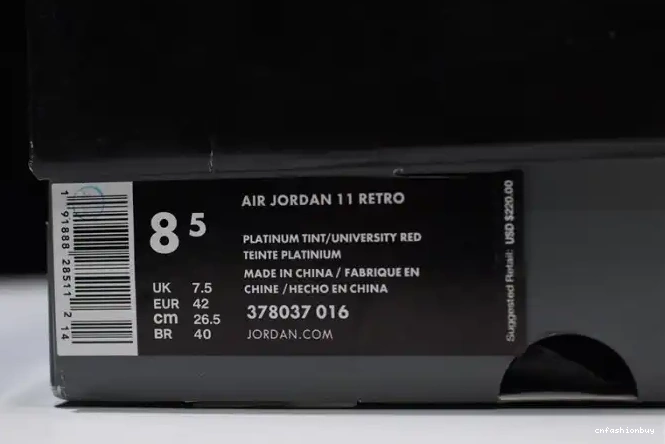 Retro Air 378037-016 Jordan Tint 11 Platinum 0610